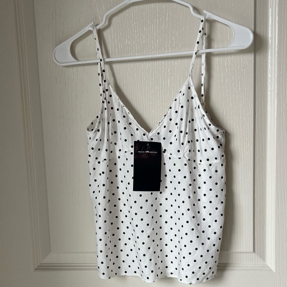 NWT Brandy Melville Gabriela Tank Navy and White Polka Dot - Picture 13 of 13